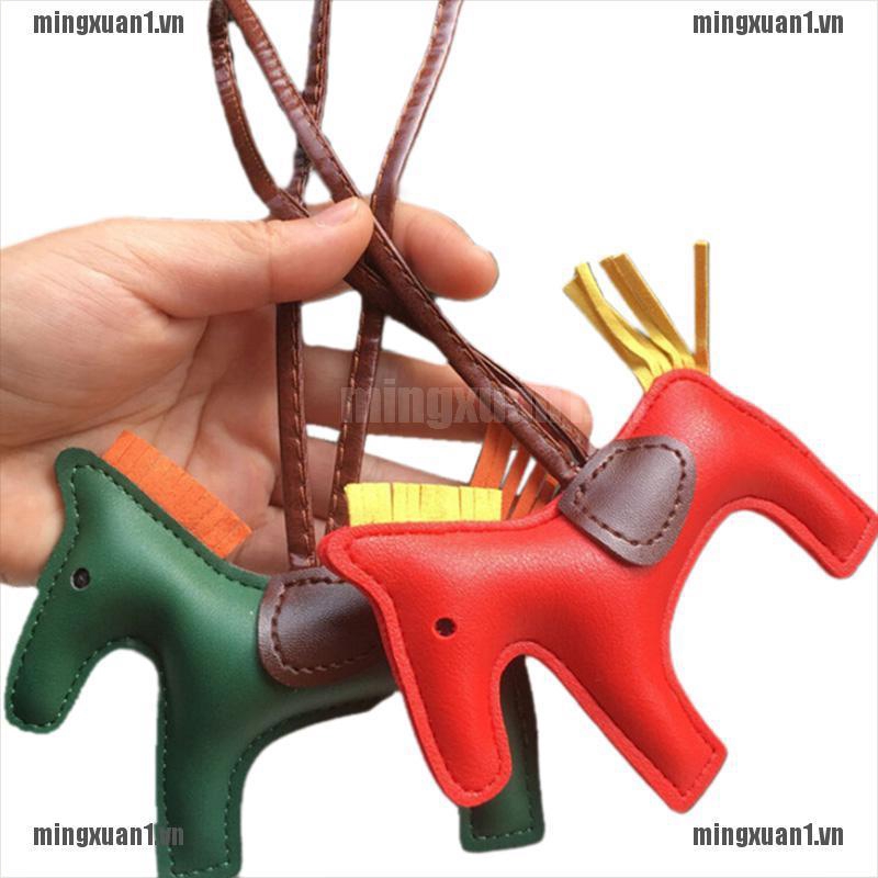 Móc Khóa Da PU Handmade Hình Ngựa