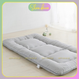 Nệm trải sàn giá rẻ, topper nệm bông xuất nhật tiện ích kích thước 1m, 1m2, 1m4, 1m6, 1m8 dài 2m