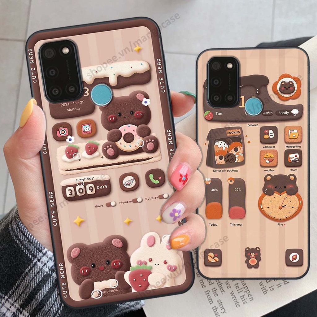 Ốp lưng Realme C17 / 7i hình gấu, thỏ, đồng hồ cute dễ thương