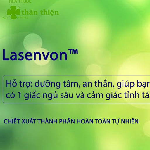 Lasenvon – Hỗ trợ ngủ ngon, dùng cho người mất ngủ kéo dài, giảm stress, lo âu kéo dài | Thế Giới Skin Care