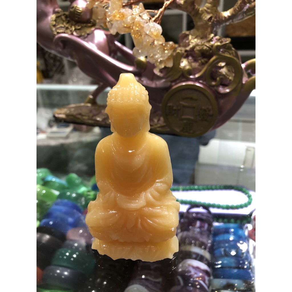 Tượng Phật Để Ô Tô ( 100 % tự nhiên , hàng điêu khắc tay , Đá Ngọc Hoàng Long , Tượng Đá Phật A di Đà ).