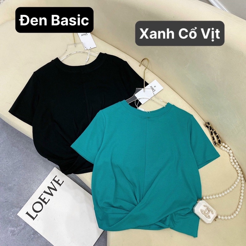 A23 Áo Thun Zip Xoắn Eo Bigsize