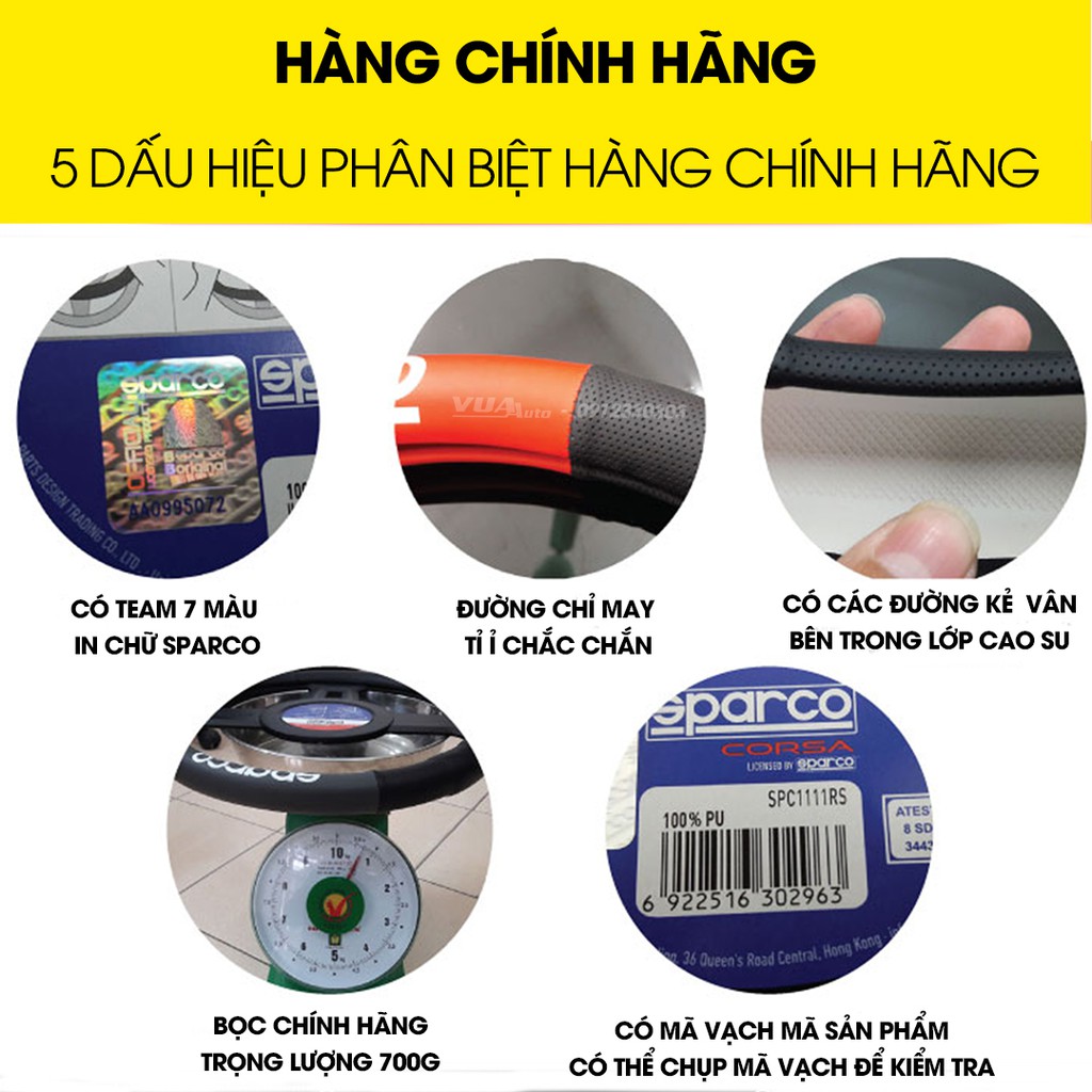 Bọc vô lăng sparco Chính hãng italia cao cấp sang trọng, vừa vặn tất cả các dòng xe ô tô, chống trơn trượt thoáng mồ hôi