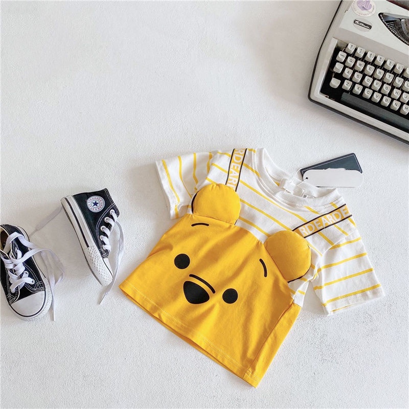 Áo Thun Ngắn Tay Họa Tiết Hoạt Hình Thời Trang Mùa Hè Hàn Quốc Dành Cho Bé Trai 2023