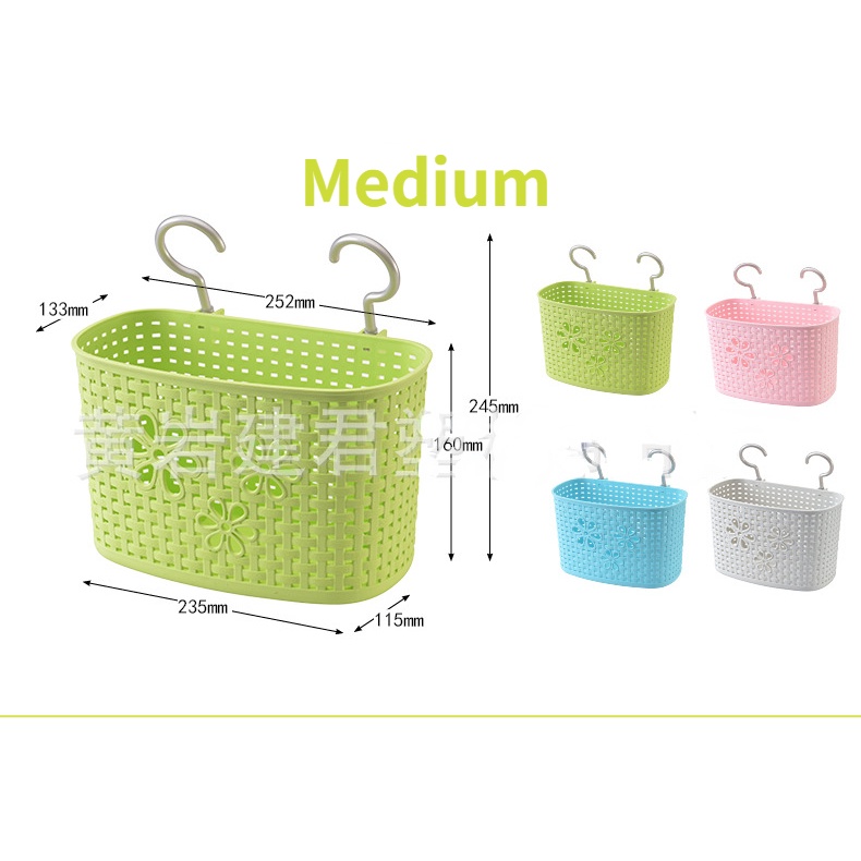 Giỏ Nhựa Đựng Đồ Đa Năng Có Thể Xếp Chồng Tiện Dụng Cho Nhà Bếp / Phòng Tắm