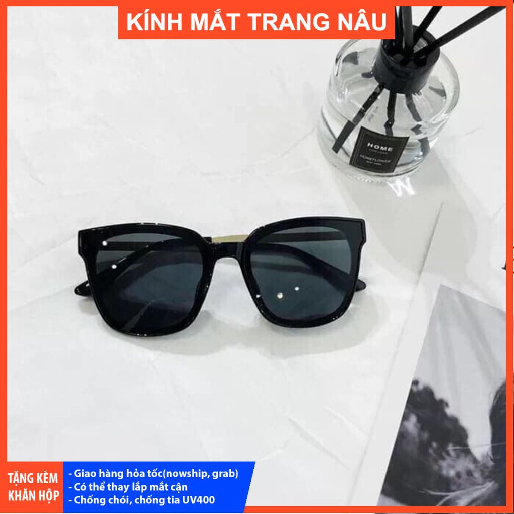 Kính mát nữ Aloha chân vàng tràn viền cực kỳ đơn giản, chống chói chống lóa 6035