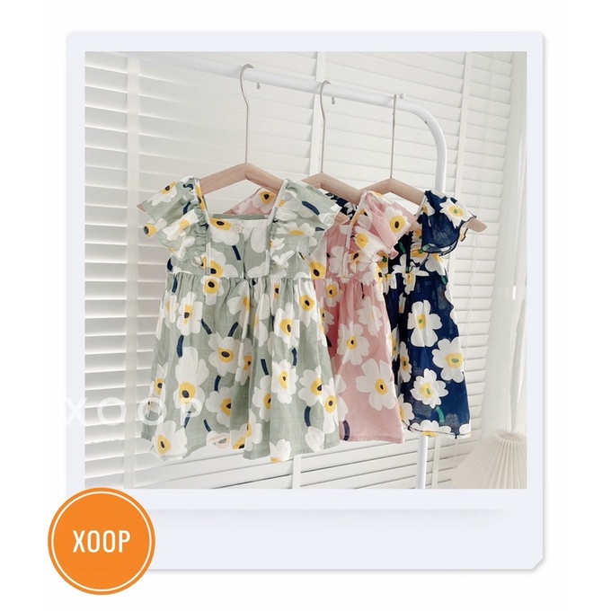 Váy cánh tiên hoa trắng to 3 màu bé gái (8-18kg)