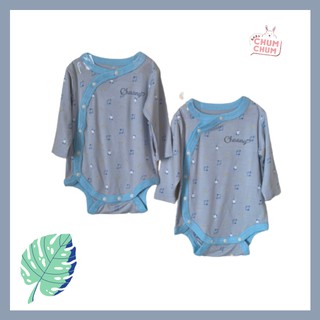 Set Body Chip Cúc Chéo Sơ Sinh CHAANG In Chuột Xanh BabyChumchum 0-6M