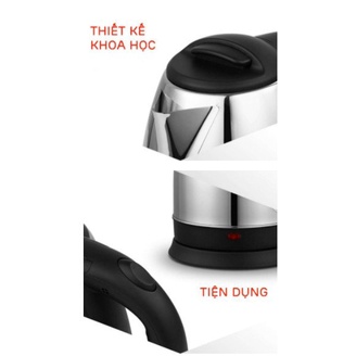 Bình Đun Nước Siêu Tốc Inox Dung Tích 1.8L - Hàng Cao Cấp Inox Độ Bền Cực Cao - Bách Hóa Online