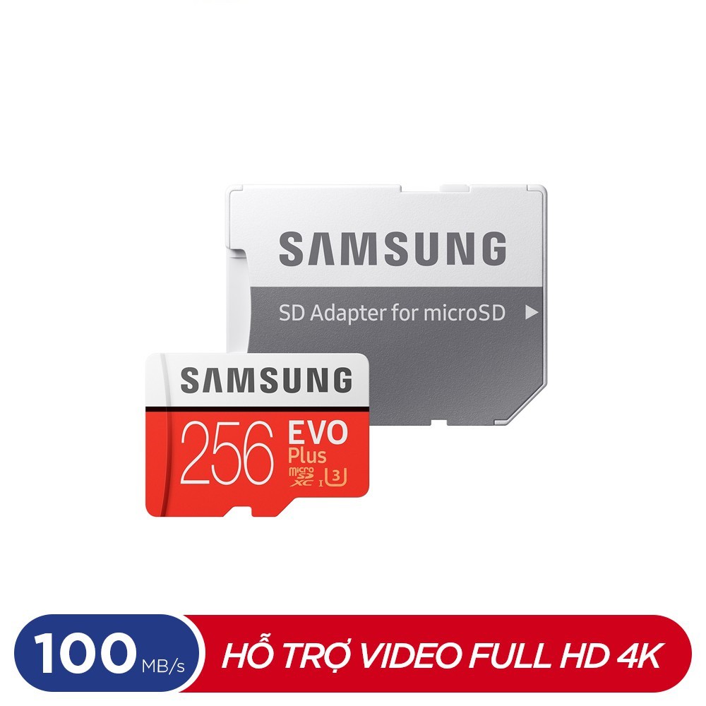 Thẻ nhớ micro U3 samsung evo plus 256GB | BigBuy360 - bigbuy360.vn