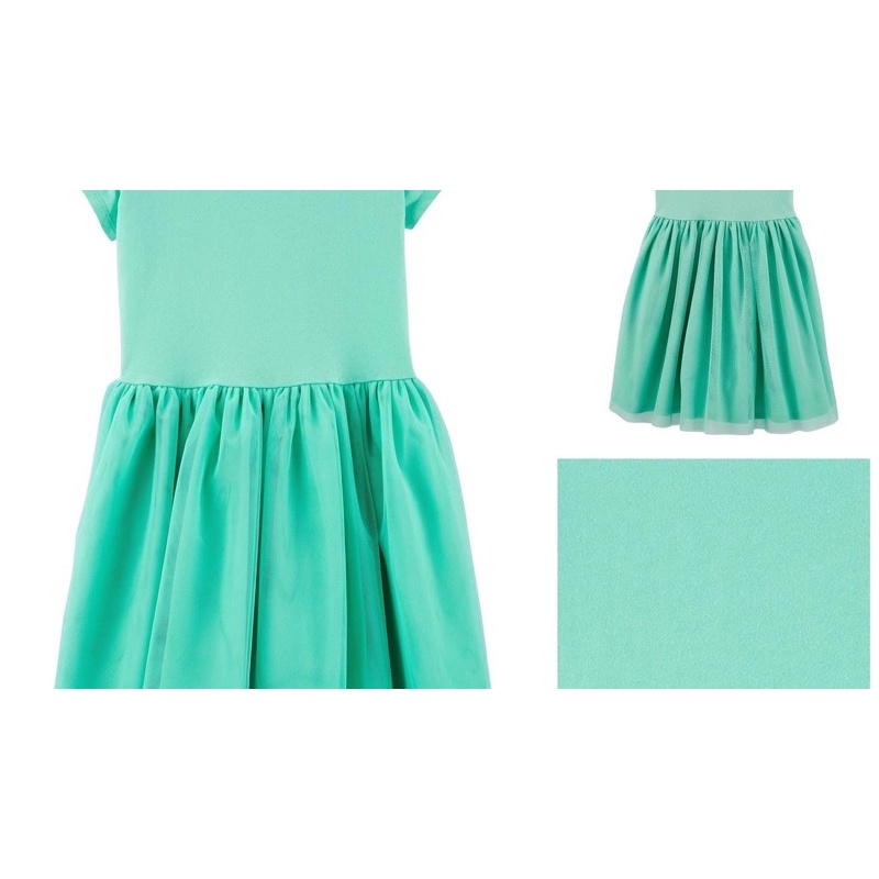 💕 Đầm thun tay ngắn phối chân váy voan xuất xịn Carter’s size 3M - 14T 💕