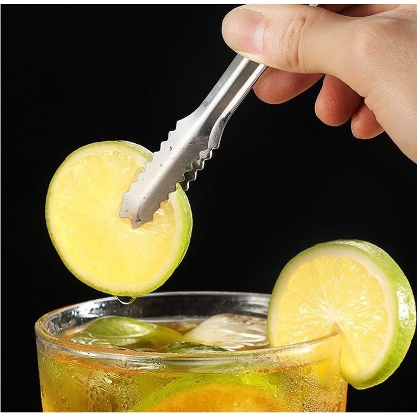 Kẹp Gắp Đá/Nước Đá/Thức Ăn Bằng Thép Không Gỉ Mini Chống Trượt Đa Ứng Dụng Cho Nhà Bếp