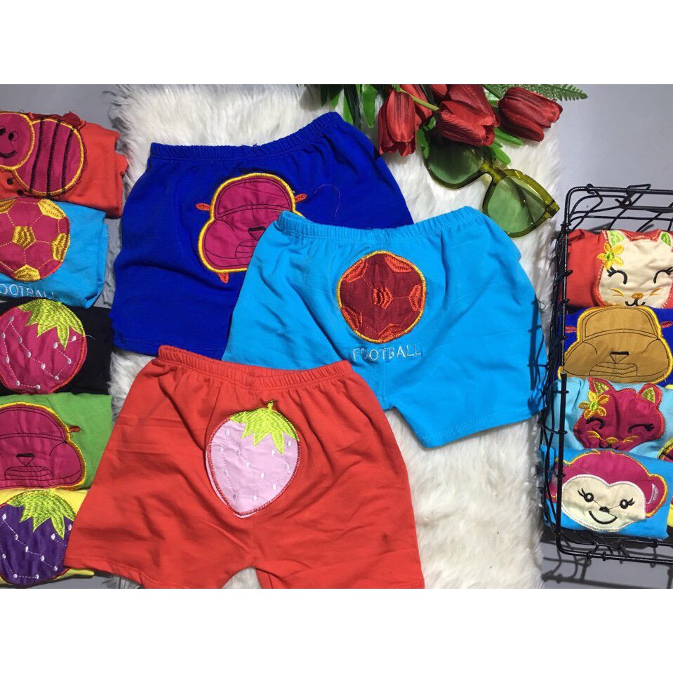 SET 5 quần đùi mông thú cotton bé trai, bé gái