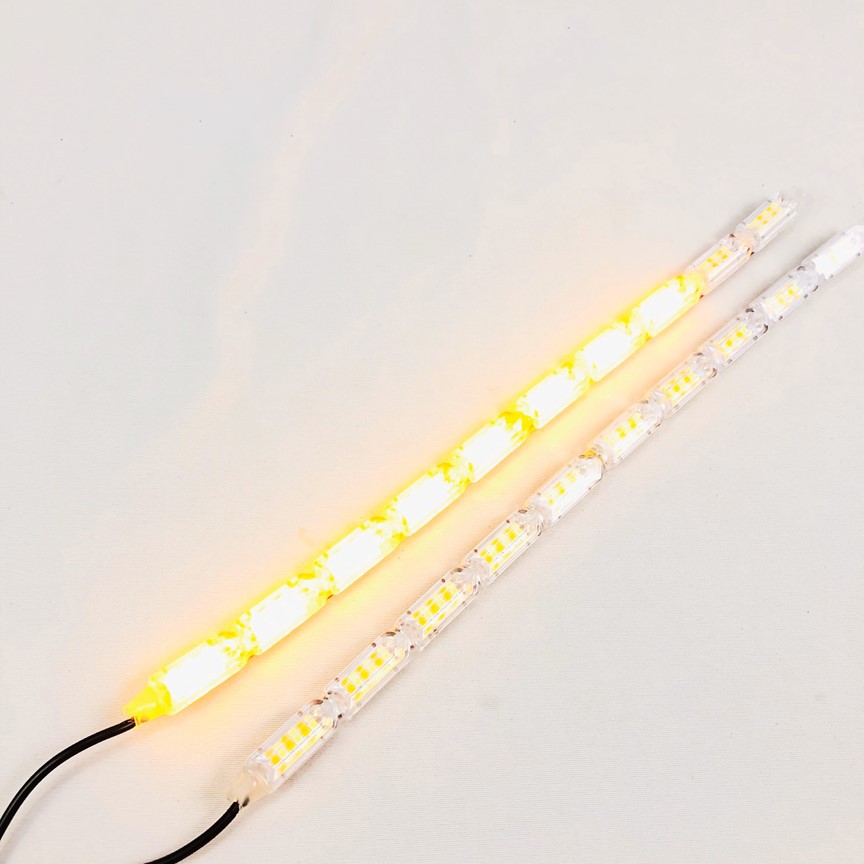 Đèn led dây dán 1 dãy 10 bóng mũi tên Trắng Vàng với chế độ chớp chạy màu vàng kiểu mũi tên ( 2 chế độ ) Greennetworks