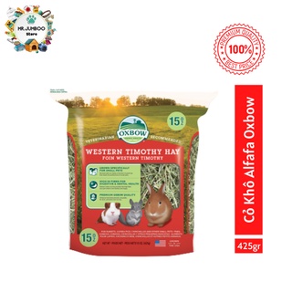 Cỏ tymothy oxbow hay thức ăn cỏ khô dành cho thỏ , bọ ,chinchilla ,sóc bắc mỹ ,..... gói 425gr nhập mỹ
