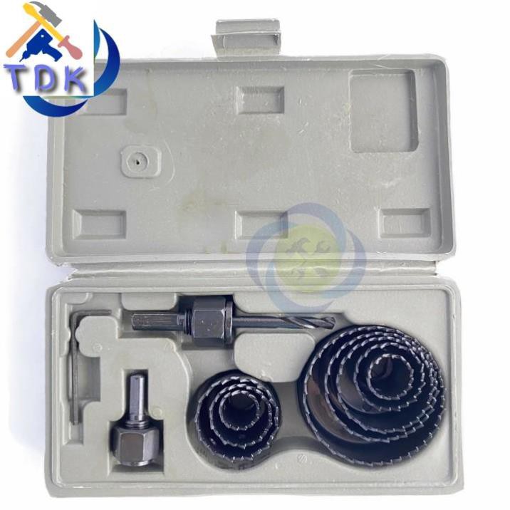 Bộ khoét lỗ 11 chi tiết C-Mart A0111 19mm-64mm