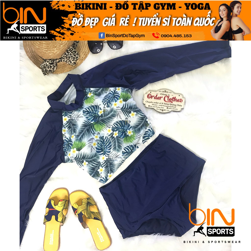 Bikini,Bộ Đồ Bơi Hoa 2 Mảnh Dài Tay , Hàng Nhập,BHN009 | BigBuy360 - bigbuy360.vn