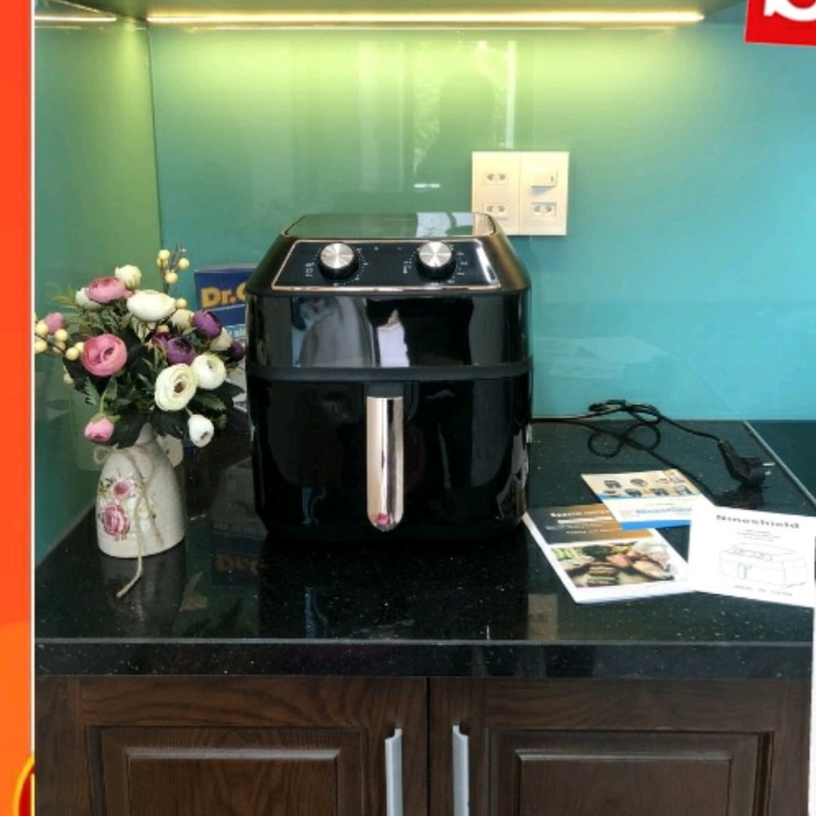 Nồi chiên không dầu 10L Nineshield KB-8001M 8L KB-6001M, Nồi nướng chiên đa năng chính hãng  BH 12 tháng