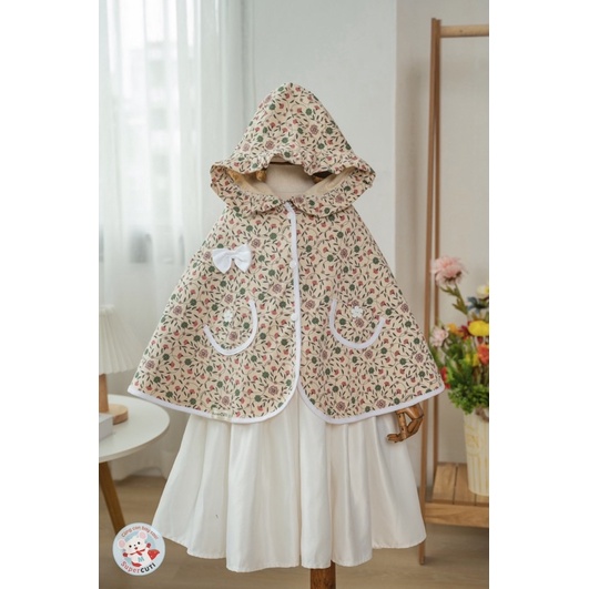 (Ảnh Thật) Áo Choàng Cho Bé Mẫu Hoa Nhí Cotton Da Cá