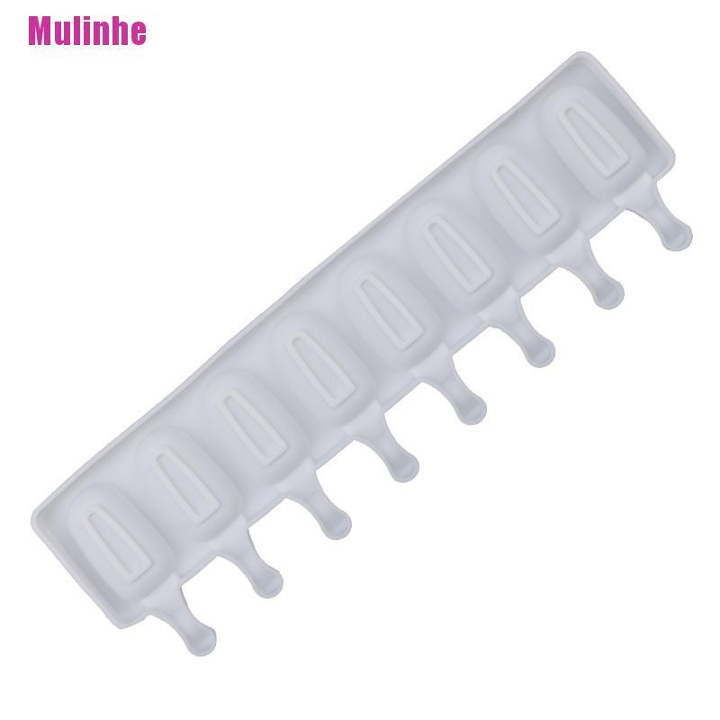 Khuôn Làm Kem Que 8 &amp; 4 Ngăn Bằng Silicone Dày Dặn