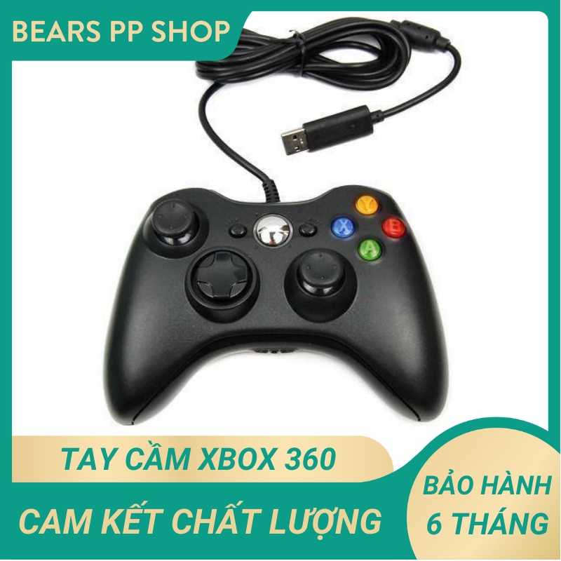 Tay cầm Chơi Game Microsoft Xbox 360 Full Box Có Rung, Tay Cầm fo4 có dây PC | BigBuy360 - bigbuy360.vn