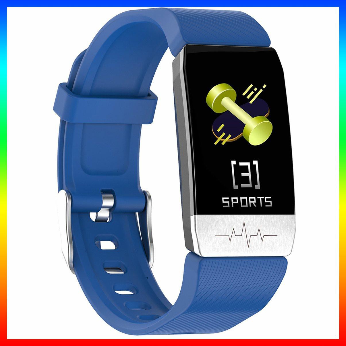 [Mới] T1 Infrared Probe Body Temperature Detection Smart watch Heart Rate Test Wristband Fitness Tracker Smart watch