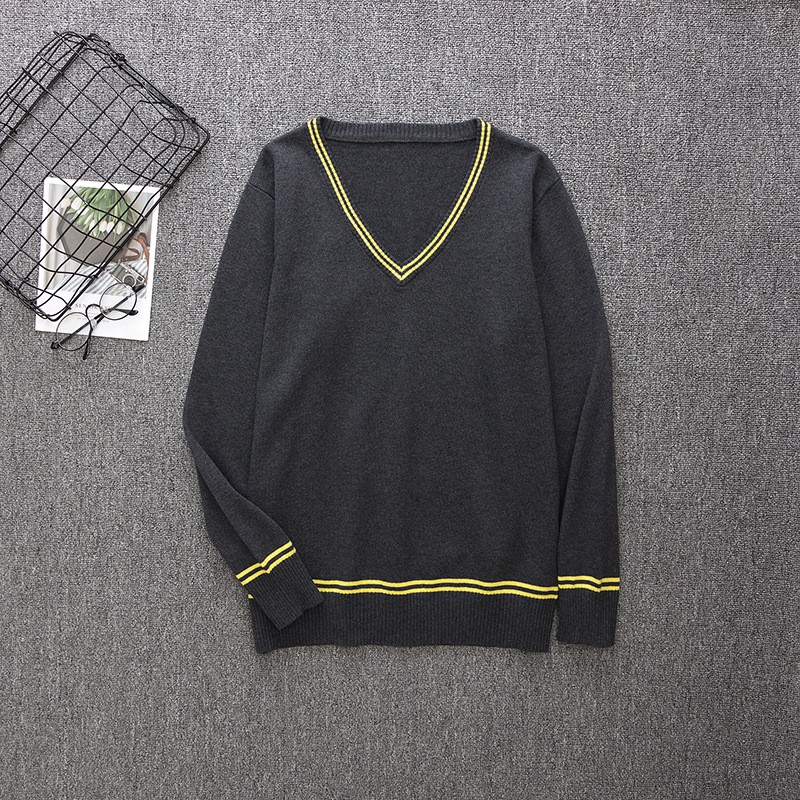 Áo Sweater Dài Tay Cổ Chữ V Phong Cách