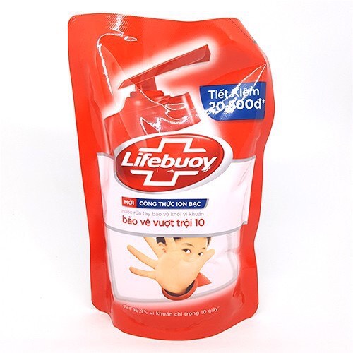 Nước rửa tay Lifebuoy bảo vệ vượt trội 500g tặng kèm kem đánh răng PS Trà xanh 80g