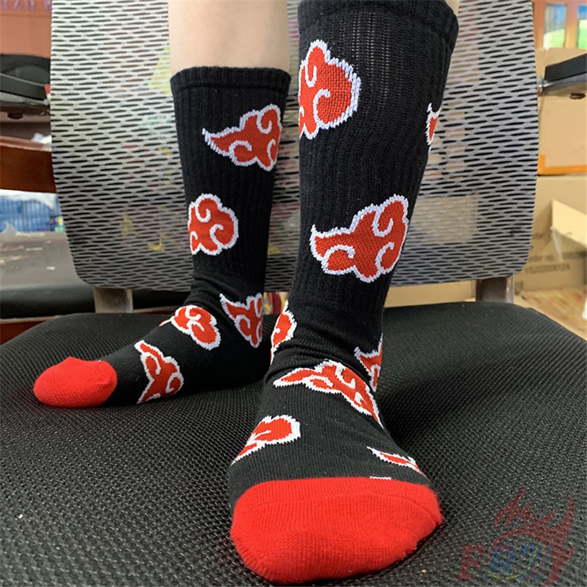 ❀ Nhân Vật Naruto Thiết Kế Dễ Thương Vớ In Hình Akatsuki Thời Trang ❀ 1 Đôi TấT NgắN ThờI Trang Hip Hop ĐườNg Phố