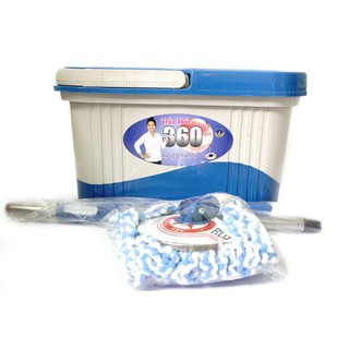 Trọn bộ thùng lau nhà 360 độ mâm, lồng inox chính hãng Trần Thức tặng kèm bông lau