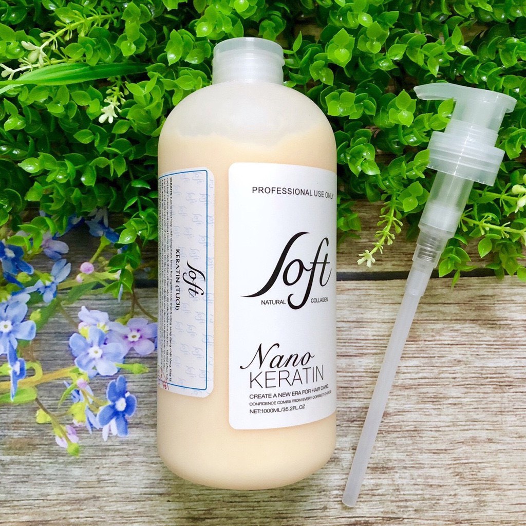Keratin Tươi Soft Nature Nano Keratin phục hồi tóc nát 1000ml