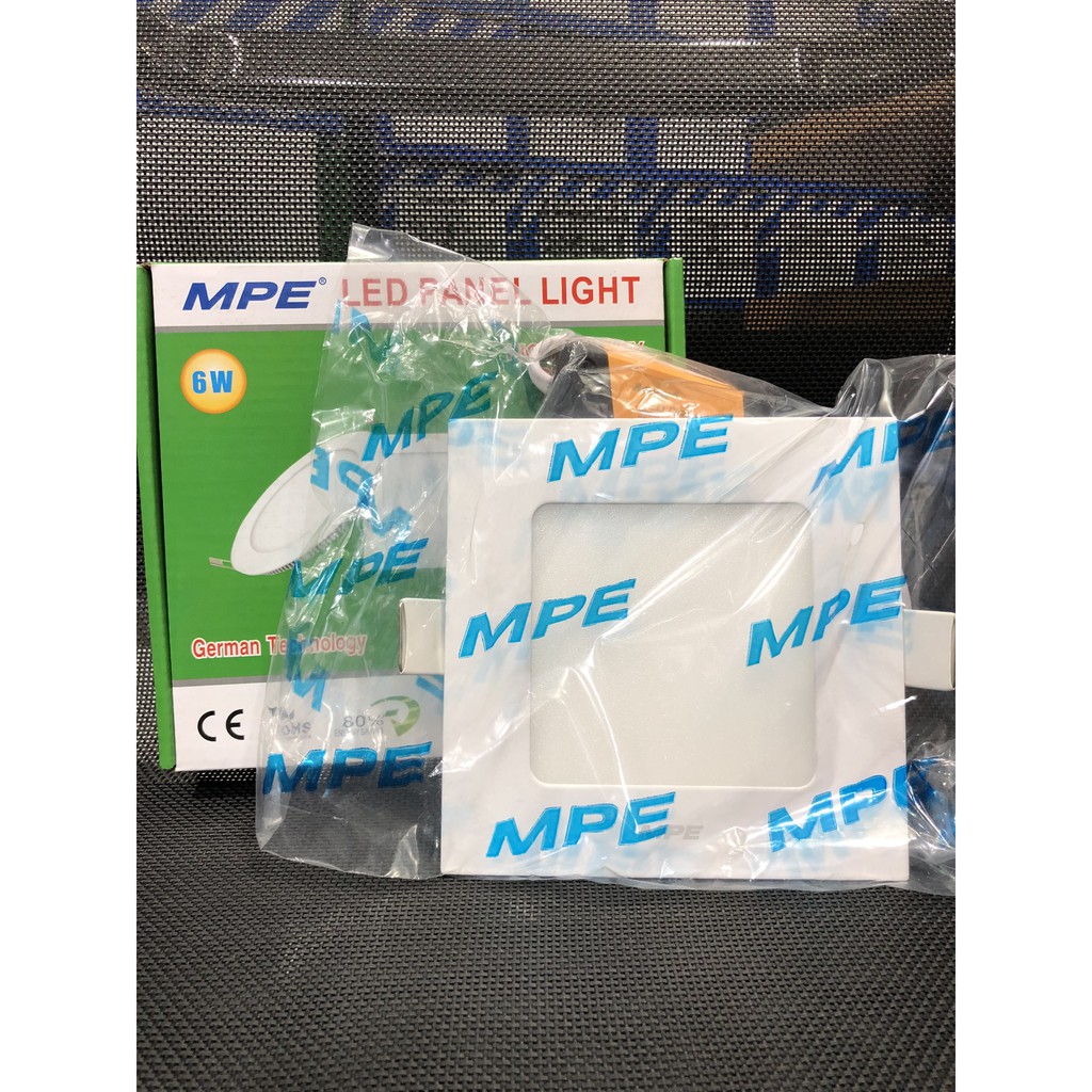 Đèn siêu mỏng LED âm trần vuông MPE 6W - 9W - 12W - 15W - 18W - 24W ánh sáng Trắng 6500k, Vàng 3200k chính hãng