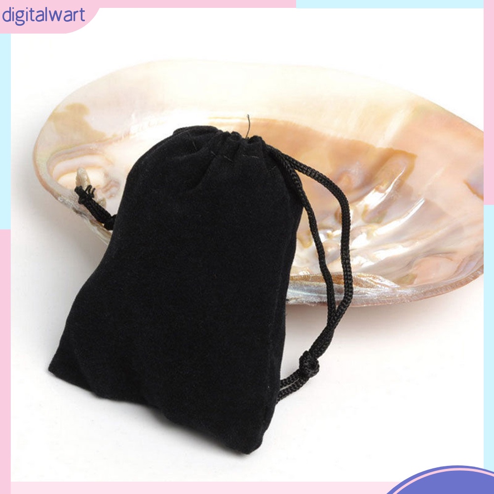 Túi Vải Nhung Dây Rút Màu Đen Xinh Xắn