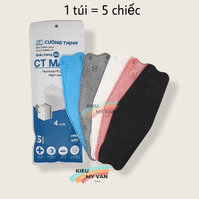 Khẩu Trang KF94 4D Cường Thịnh, túi 5 chiếc | WebRaoVat - webraovat.net.vn