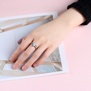 ❤ Nhẫn Bạc opal Hình Trái Tim