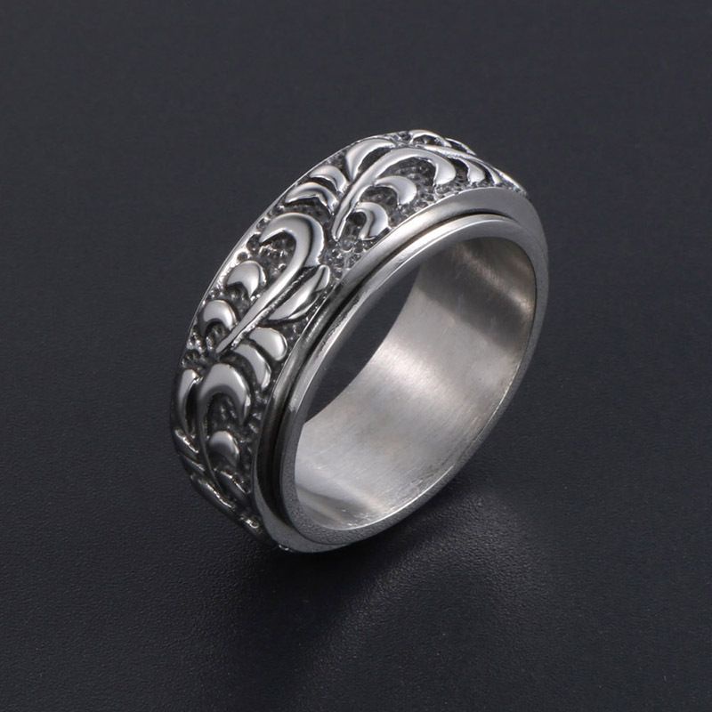 Nhẫn thời trang nam nữ Helios Leaf Xoay