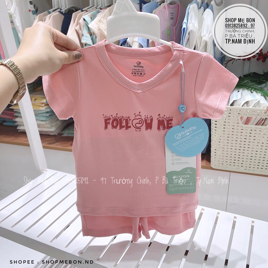 [BU]Bộ cộc tay cài vai ngắn tay cổ tim Kyomi Look Me.(6-9m đến 3-4y)