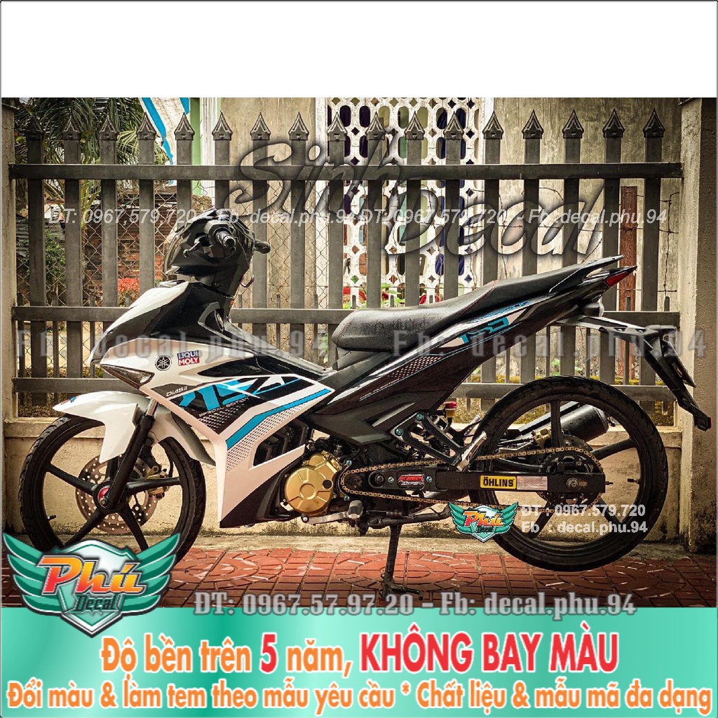 Tem Rời Exciter 150 Y15Zr Trắng đen (K) -1