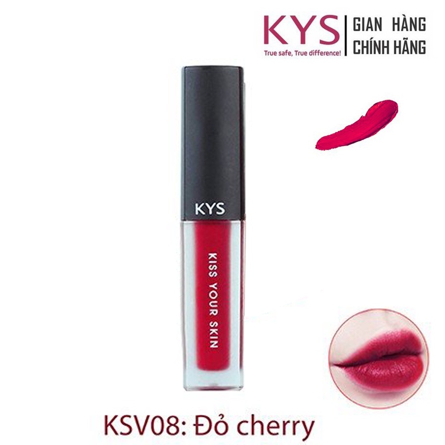 Son kem lì Chocolate KYS (Đỏ Cherry - phiên bản giới hạn) 2,5g