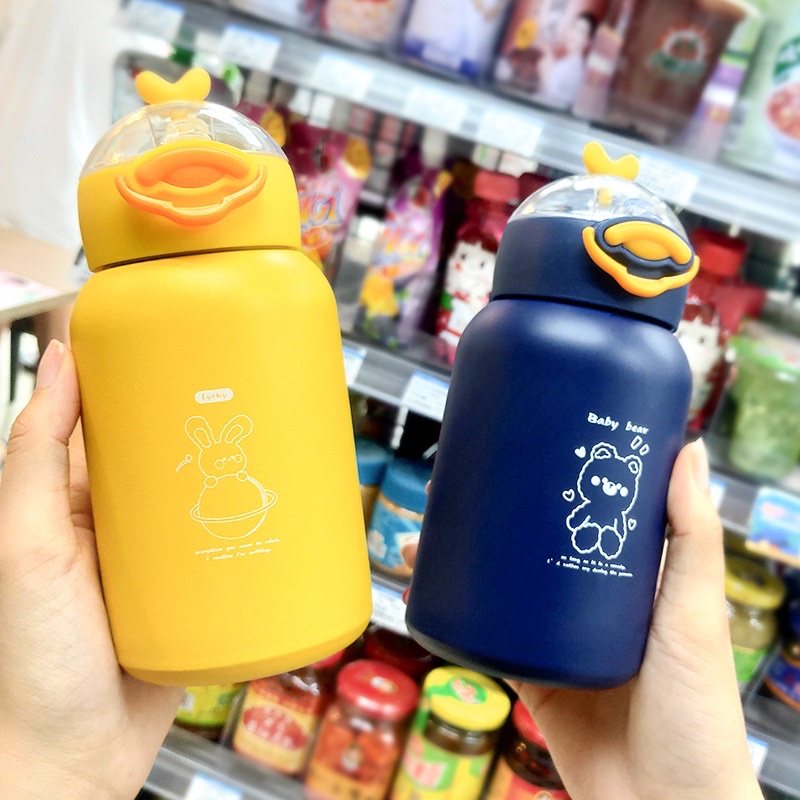 Bình Giữ Nhiệt Duck Cute 500ML + Ống Hút
