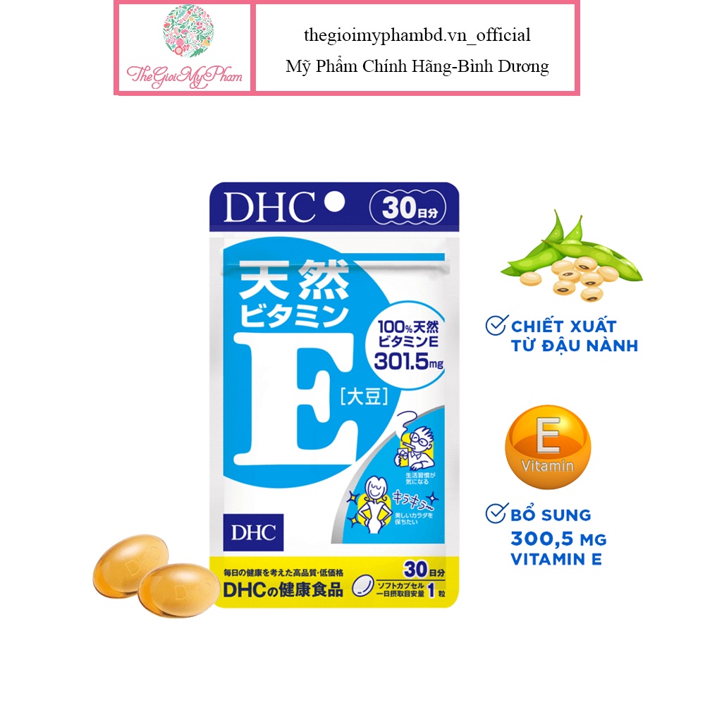 Viên Uống Vitamin E DHC (Gói 30 ngày-90 ngày)