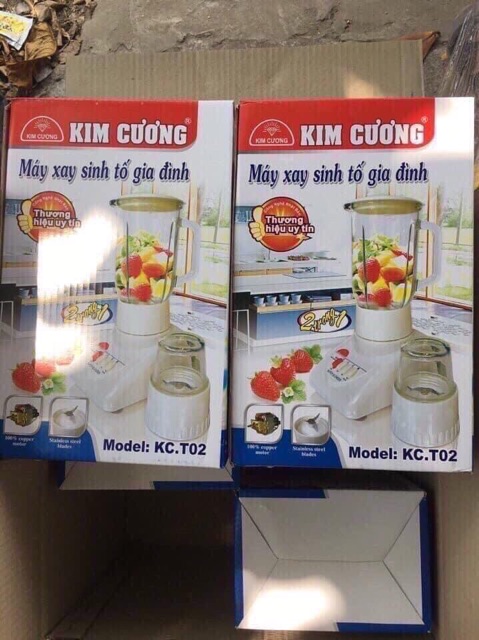 Máy Xay Sinh Tố Kim Cương KC-T02 2 Cối Công Suất 400W Bảo Hành 12 Tháng