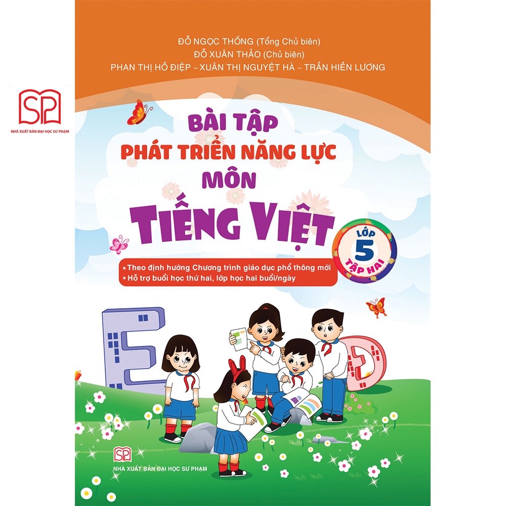 Sách - Combo 4 cuốn Bài tập phát triển năng lực Lớp 5 môn Toán, Tiếng Việt tập 1,2 - NXB Đại học Sư Phạm