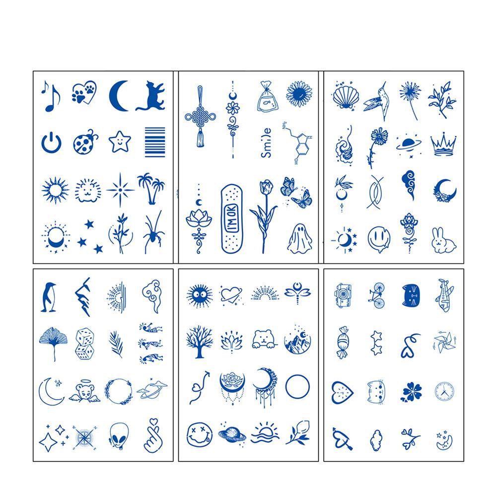 Miếng Dán Hình Xăm Hình Nước Ép Mini Dễ Thương Chống Nước P1H8 Dùng 1 Lần