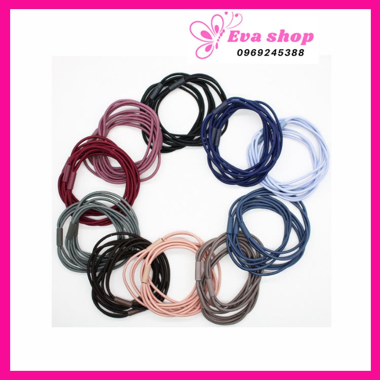 Dây cột tóc, Dây buộc tóc scrunchies trơn đơn giản hợp thời trang nữ MS787