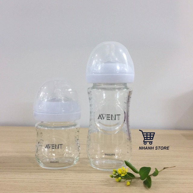 Bình Sữa Thủy Tinh Philips Avent Natural 120-240 ml