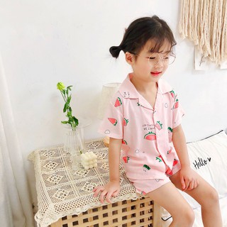 [HOT] - BỘ ĐỒ PIZAMA BÉ GÁI COTTON LỤA MÙA HÈ (HÀNG LOẠI 1)