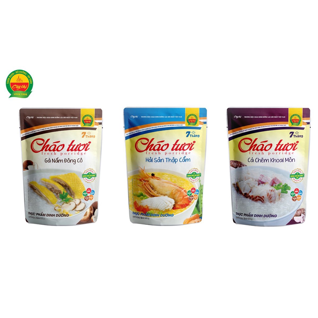 Cháo Tươi Cây Thị ăn liền đủ vị cho Bé từ 7 Tháng