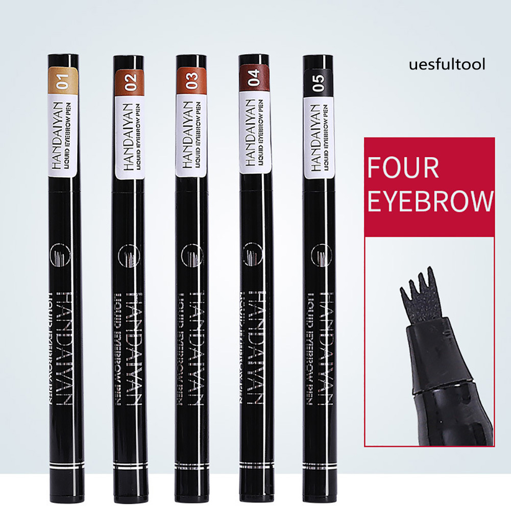 [UF]Eyebrow Tattoo Pen Waterproof Fork Tip Brow Enhancer Stencil Makeup Long-lasting