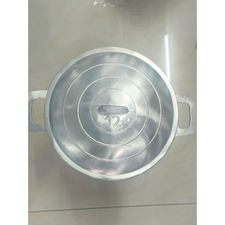 nồi gang  đúc nguyên khối dk22cm cao 10cm đã xoa bóng mịn